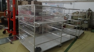 Xe đẩy khung ống inox