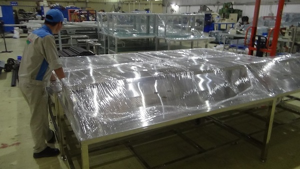 Industrial stainless steel table