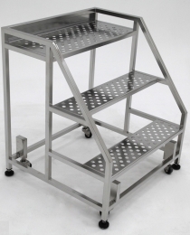 Stainless steel ladder trolley