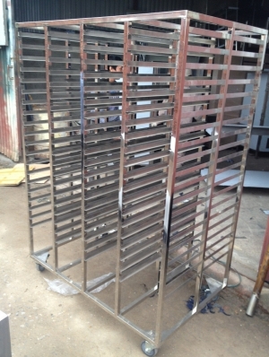 Stainless steel tray trolley