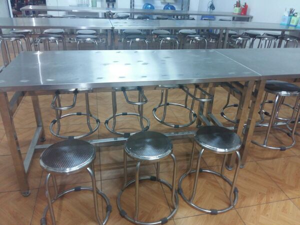Factory dining table and chair set
