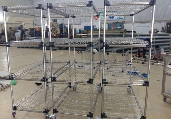 Stainless steel trolley