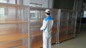 Aluminum frame shelf